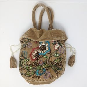 Unique Velvet Beaded Handbag